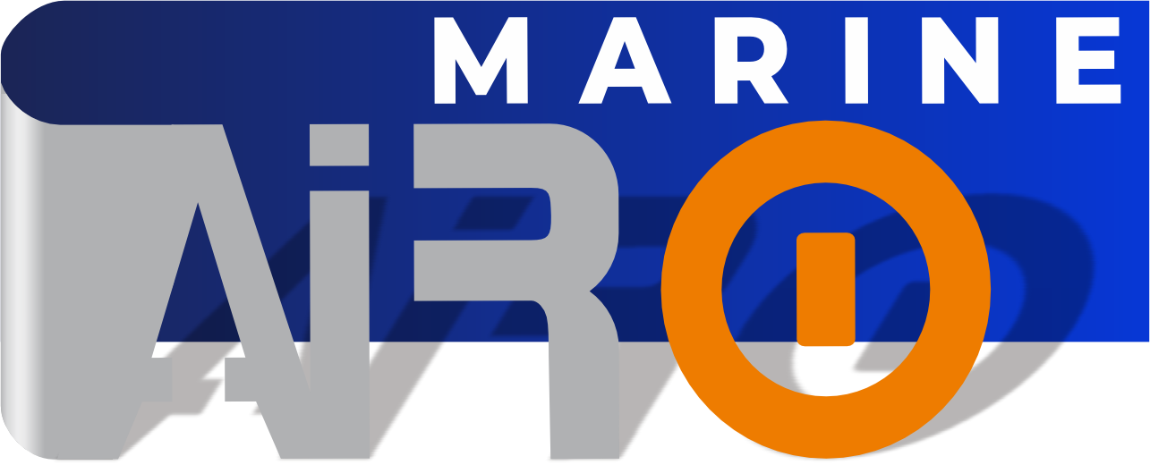 Airo Marine company logo with blue text and icon